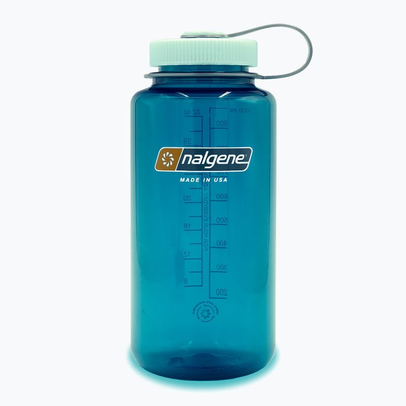 Nalgene Wide Mouth Sustain Reiseflasche 1000 ml Forelle grün