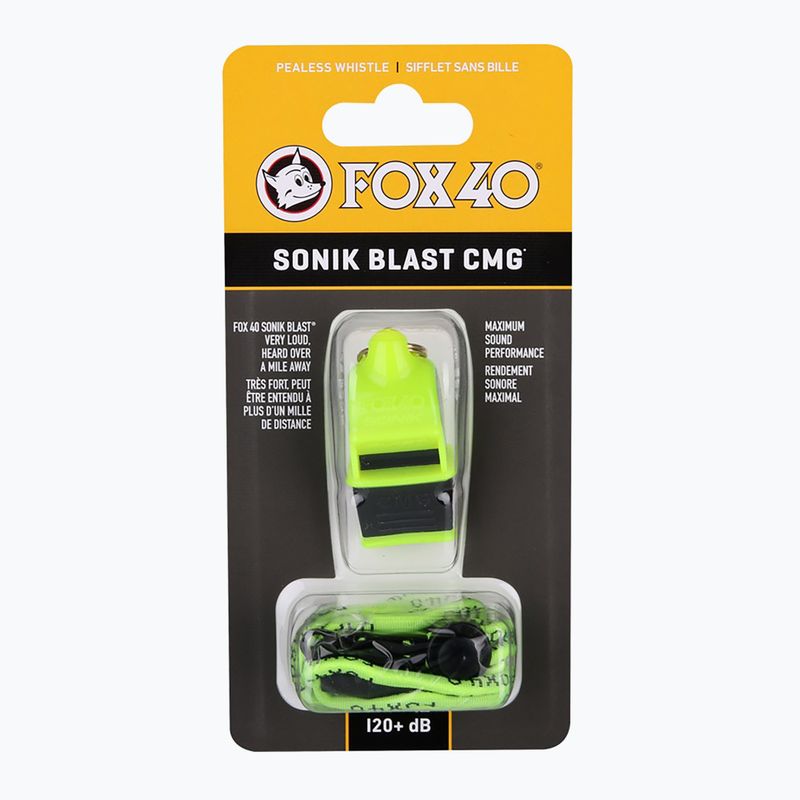 Fox 40 Sonik Blast CMG neongelb/schwarz Saitenpfeife 2
