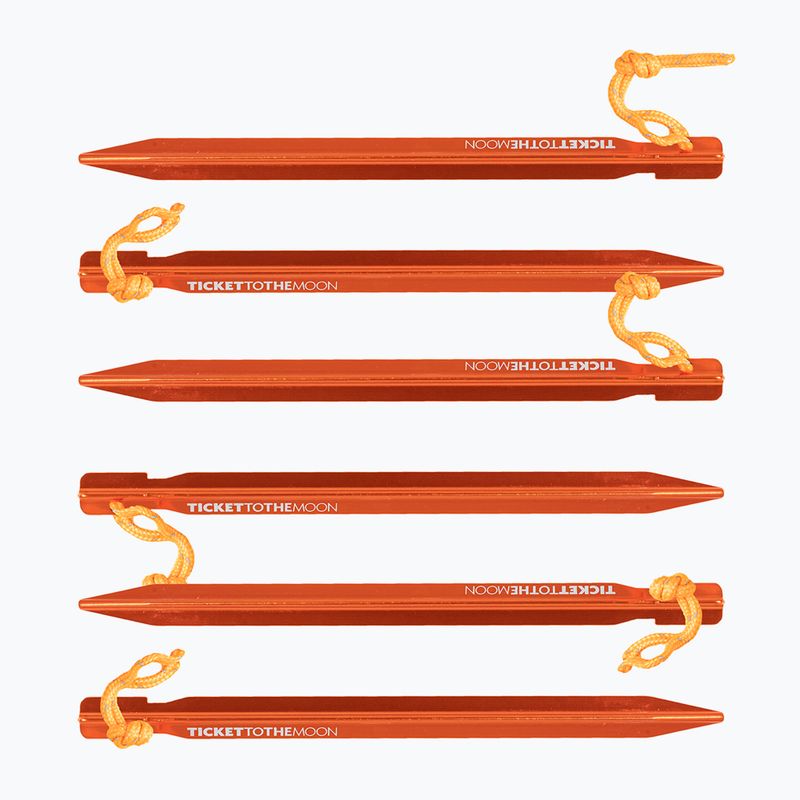 Ticket To The Moon Aluminium Zeltheringe 6 Stk. orange