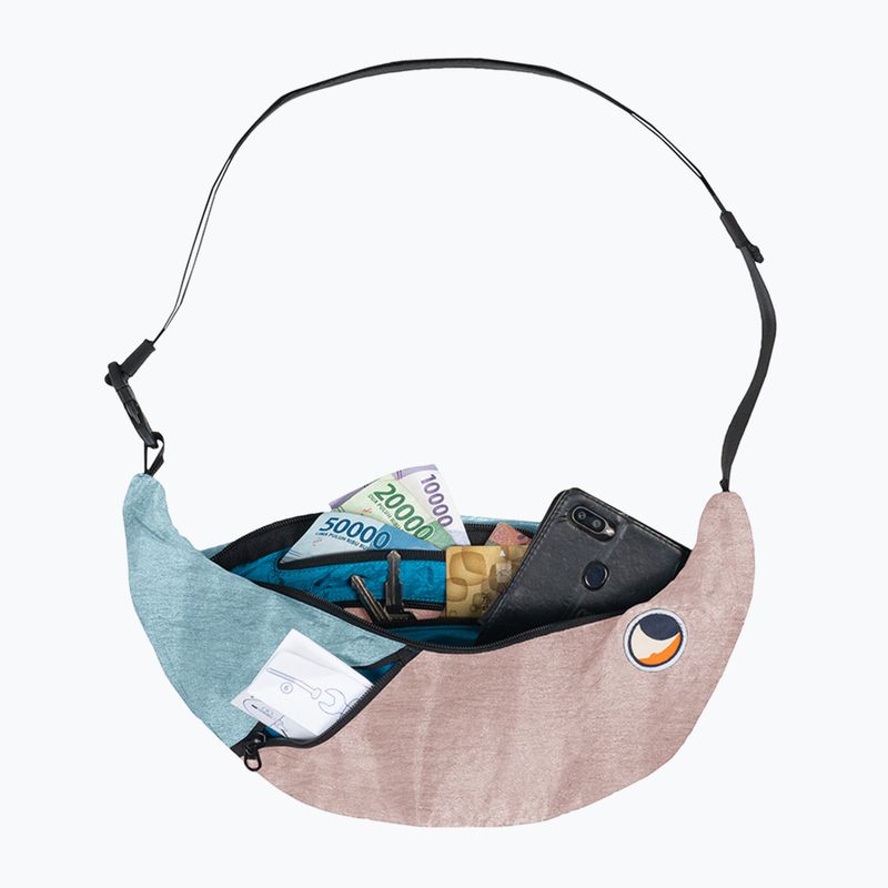 Ticket To The Moon Upcycled Sling Tasche Pfirsich/Wolke Umhängetasche
