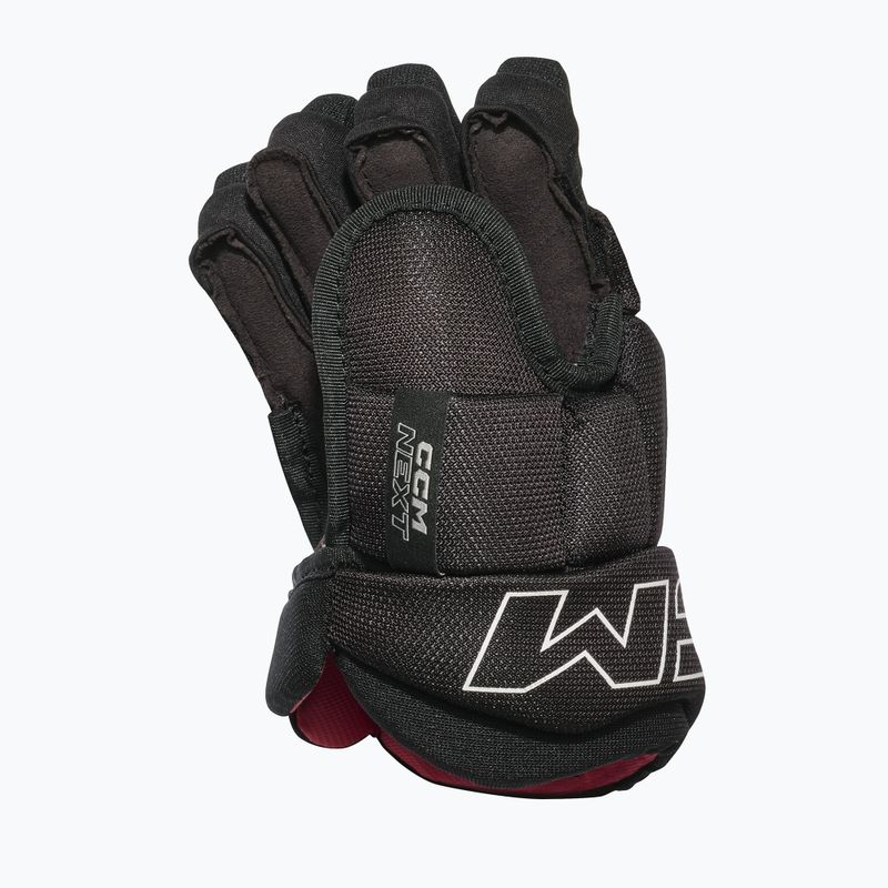 Kinder Eishockeyhandschuhe CCM Next YT Gloves black/white 2