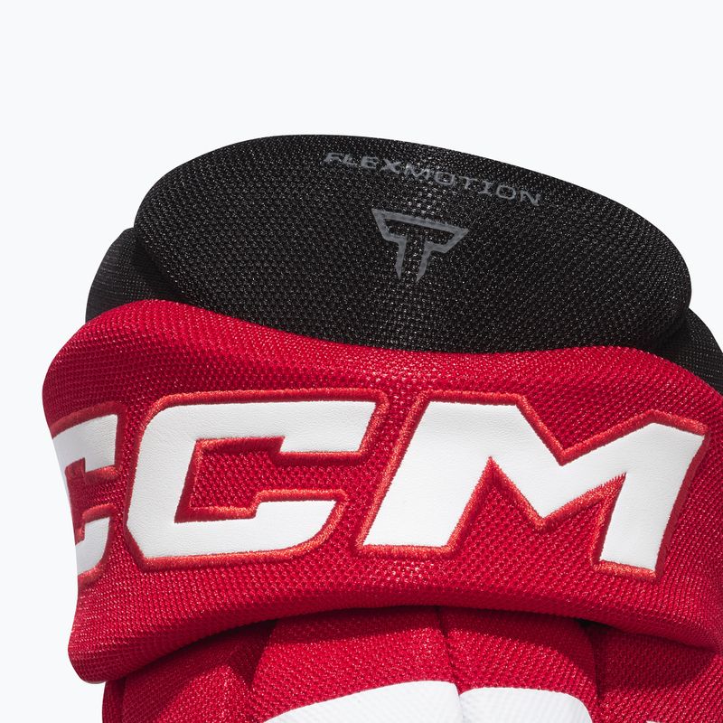 Hockeyhandschuhe CCM Tacks XR80 SR Gloves black/red/white 5