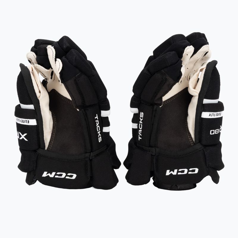 Kinder Eishockeyhandschuhe CCM Tacks XR80 JR Gloves black/white 3