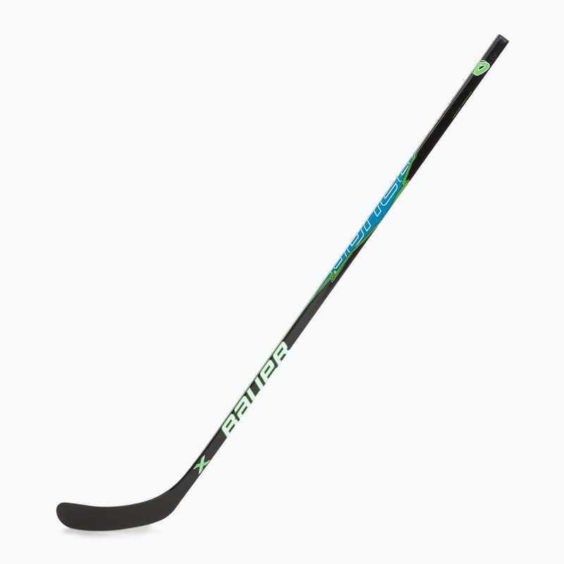 Kinder-Eishockeyschläger Bauer X Series Grip Jr F40 L black/blue/green