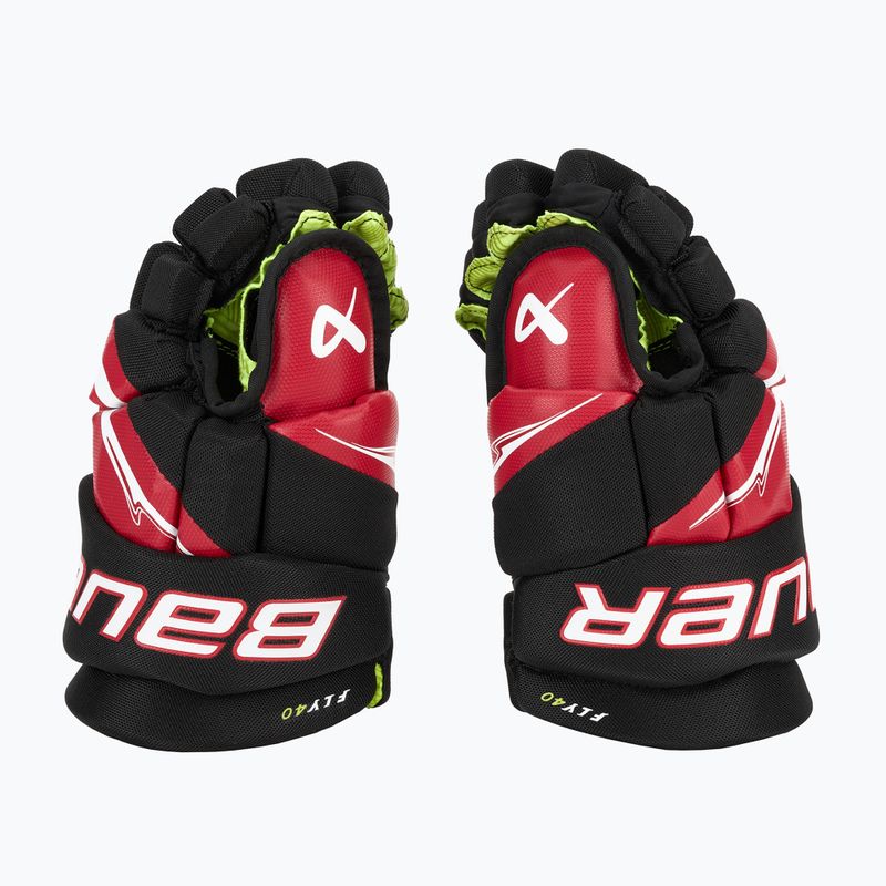 Kinder-Eishockeyhandschuhe Bauer Vapor Fly40 Jr black/red 4