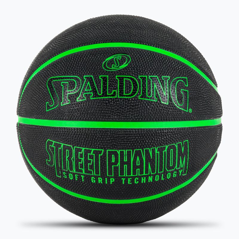 Spalding Phantom Basketball schwarz/grün Größe 6