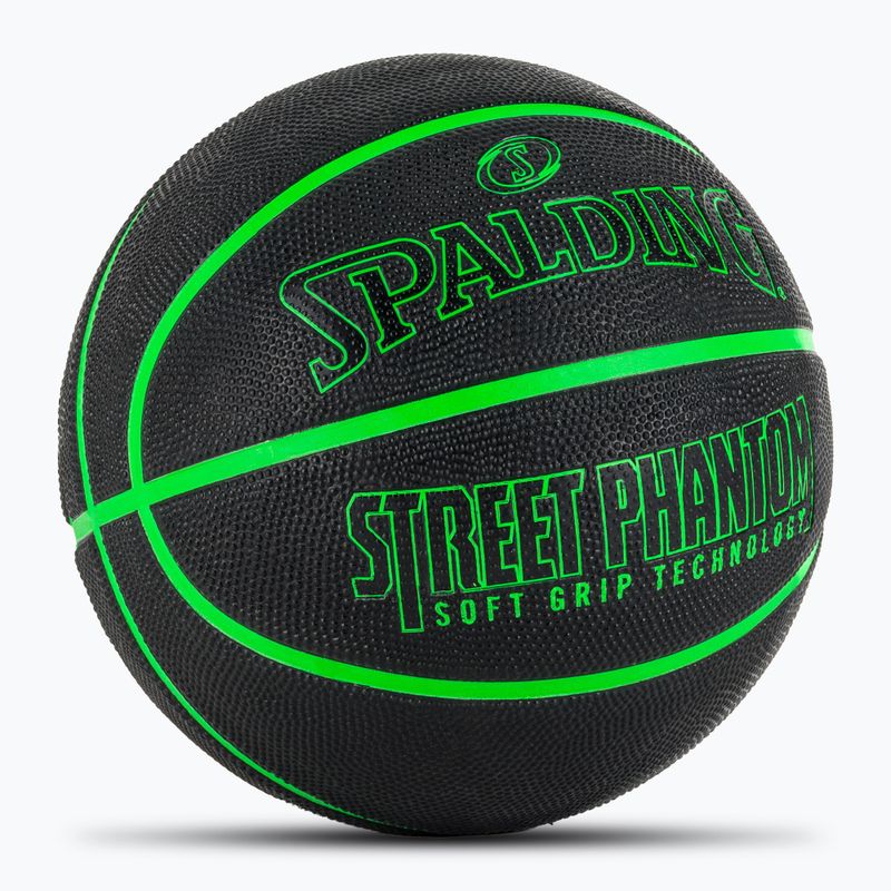 Spalding Phantom Basketball schwarz/grün Größe 6 2