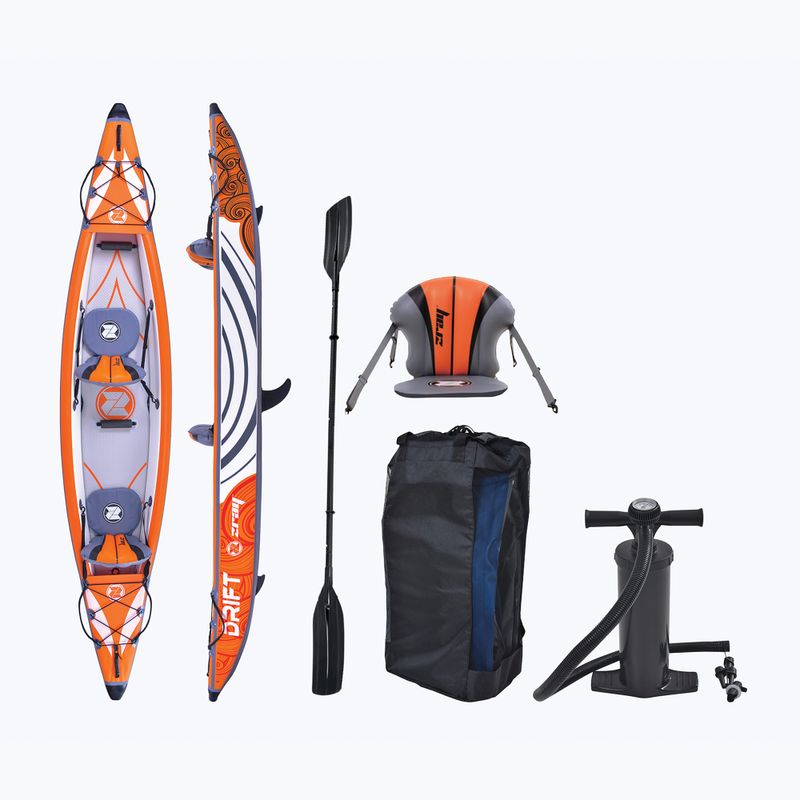 ZRAY Drift 14'0" weiß/orange 2-Personen aufblasbares Kajak