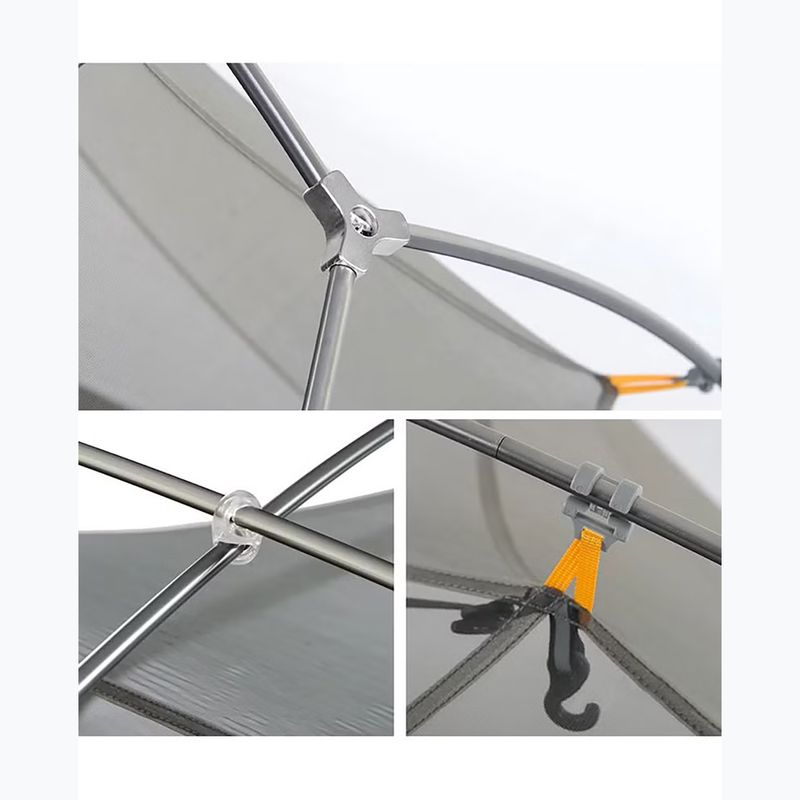 2‑Personen-Trekkingzelt Naturehike Mongar 2 light grey/dark green 4