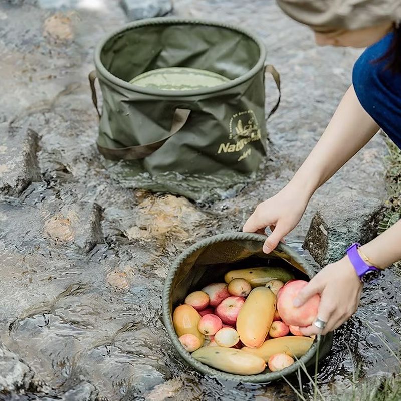 Faltbarer Eimer Naturehike NH20SJ040 20 l army green 2