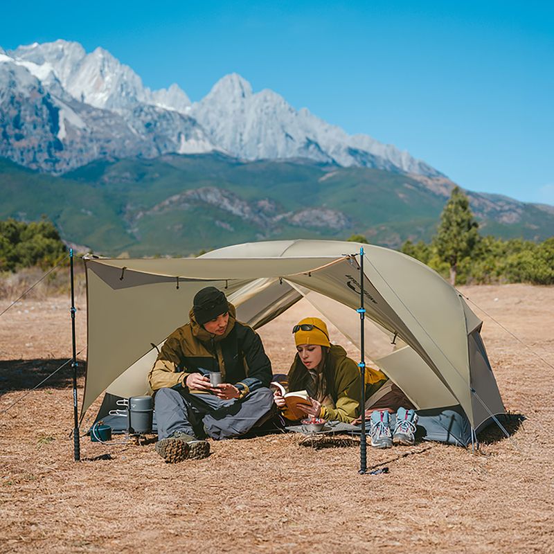 1‑Personen-Trekkingzelt Naturehike Mongar UL1 15D moon rock sand 11