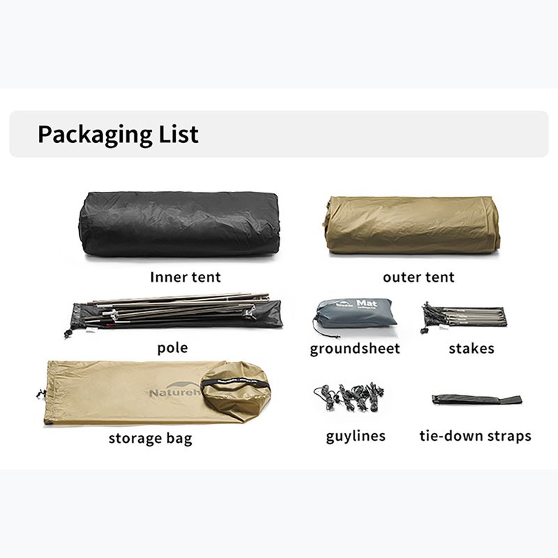 2‑Personen-Trekkingzelt Naturehike Mongar UL 2 15D moon rock gray 3