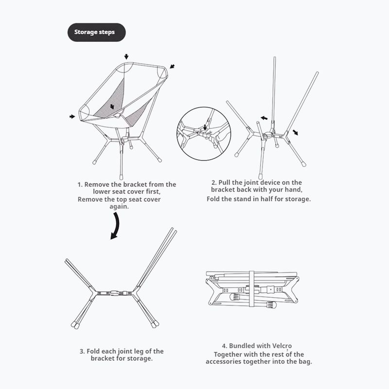 Campingstuhl Naturehike Yamami L01 M meteorite black 2