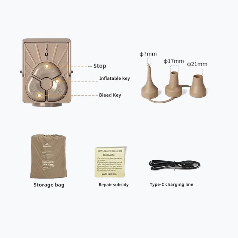 Luftmatratze Naturehike Chenjing Single brown 3