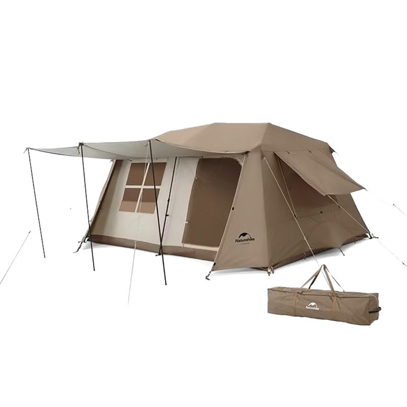 4-Personen-Campingzelt Naturehike Village 13 Ridge Ultimate Edition brown/ti black 9
