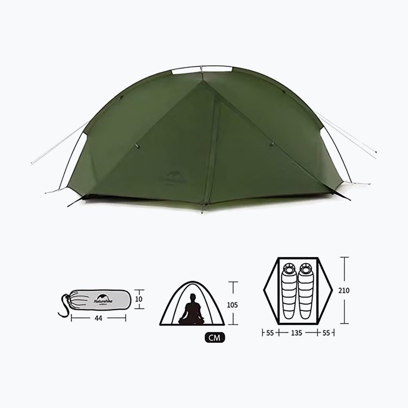 2‑Personen-Trekkingzelt Naturehike Tagar 2 forest green 2