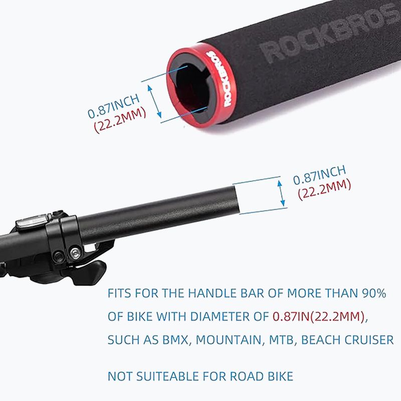 Lenkergriffe Rockbros BT1001 Handlebar Grips black/red 4
