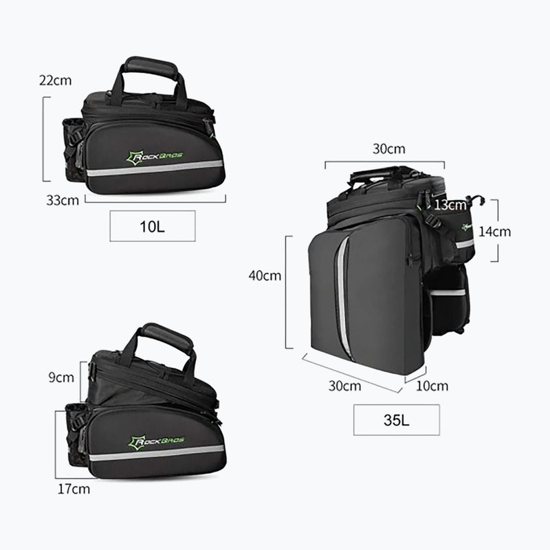 Gepäckträgertasche Rockbros A6-03BK Bicycle Pannier Bag black 5