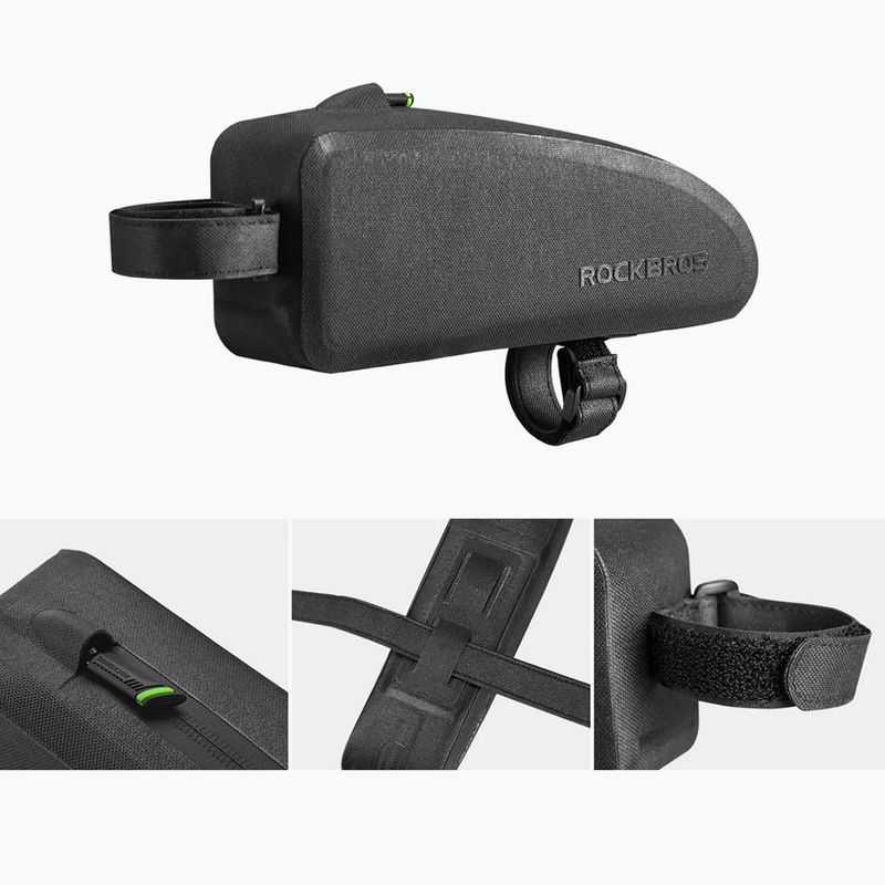 Rahmentasche fürs Fahrrad Rockbros AS-019-1 Bike Tube Bag L black 2