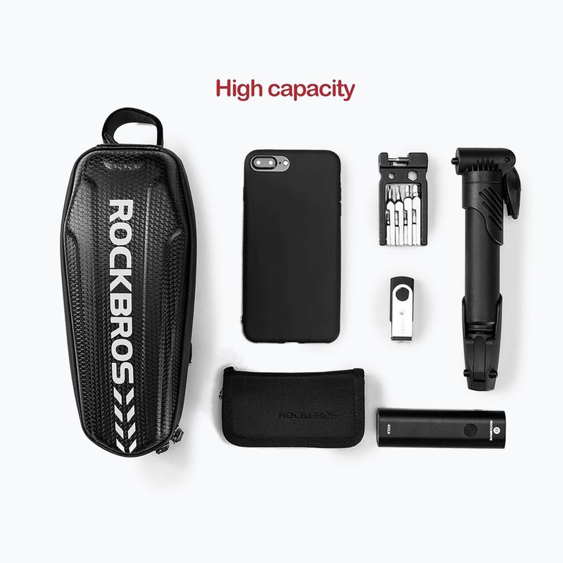 Rahmentasche fürs Fahrrad Rockbros B60 Bike Tube Bag M black 4