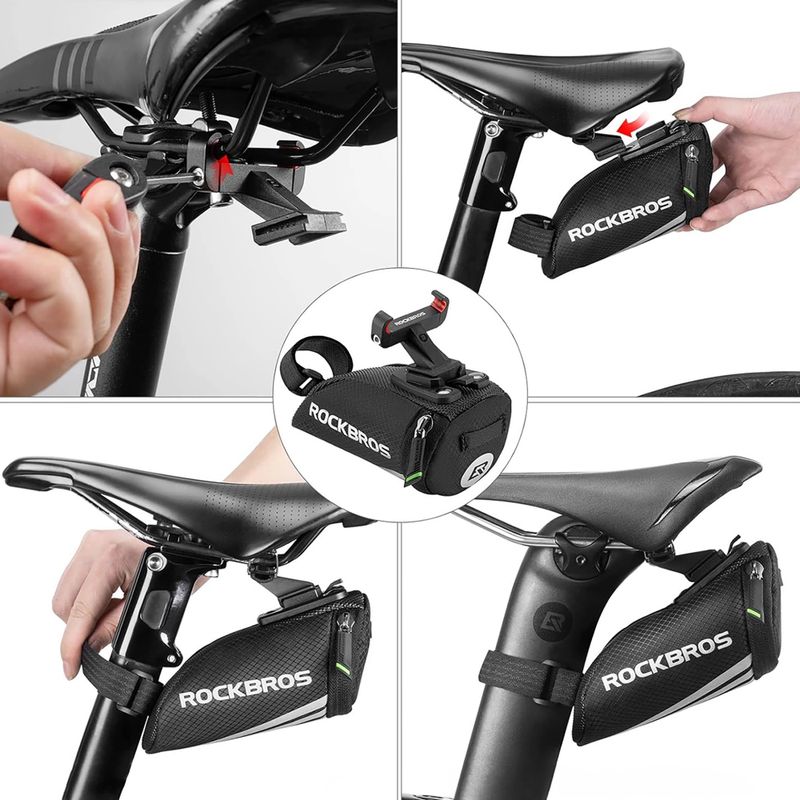 Satteltasche fürs Fahrrad Rockbros C28BK Bike Saddle Bag black 3