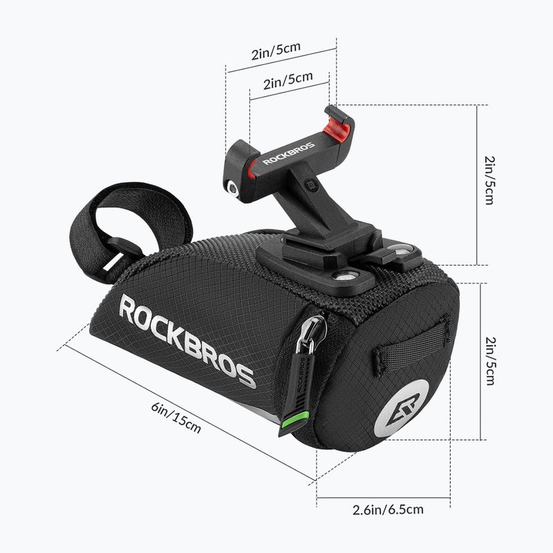 Satteltasche fürs Fahrrad Rockbros C28BK Bike Saddle Bag black 4
