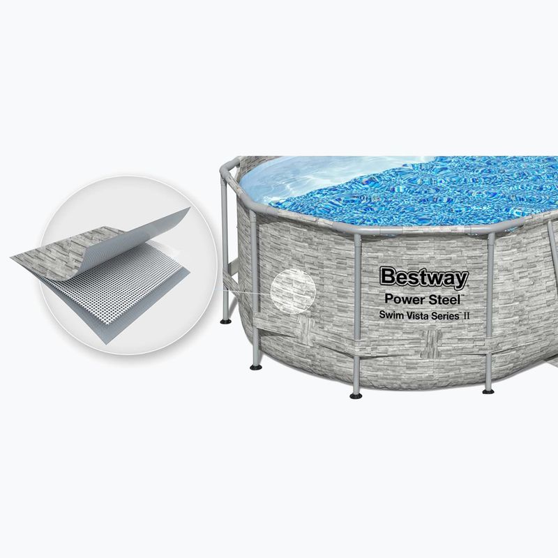 Bestway Power Steel Swim Vista Series Oval Pool Set 427x250 cm grau 4