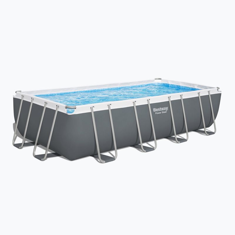 Bestway Power Steel Rechteckiges Pool Set 56465N 549 x 274 cm dunkelgrau 2