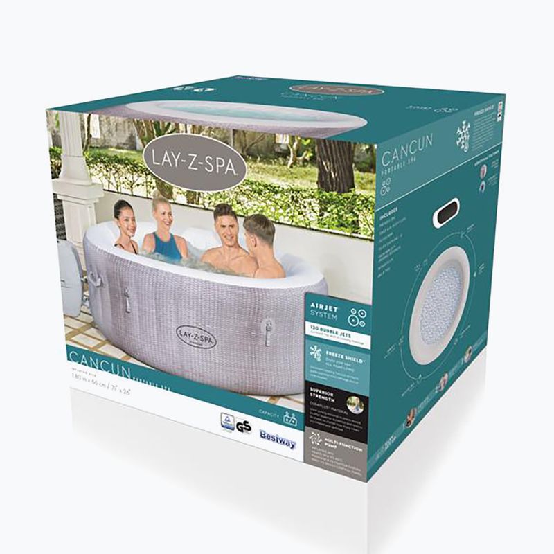 Bestway Lay-Z-Spa Cancun aufblasbarer Pool mit Hydromassage 60003 2