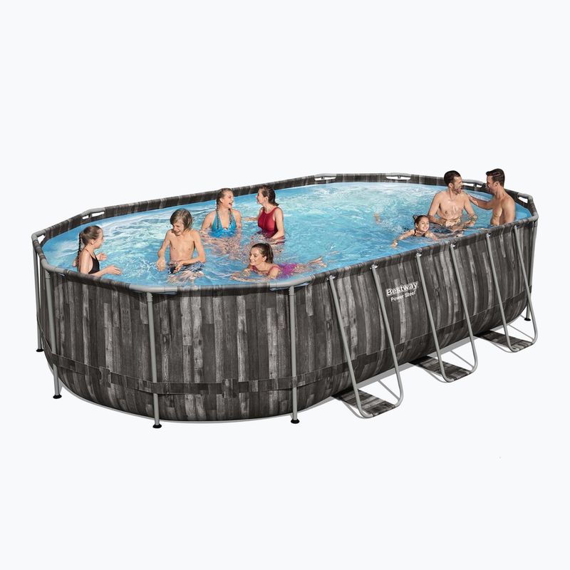 Bestway Power Steel Oval Pool Set 610 x 366 cm braun 2