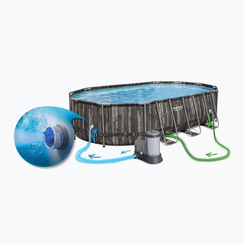 Bestway Power Steel Oval Pool Set 610 x 366 cm braun 5