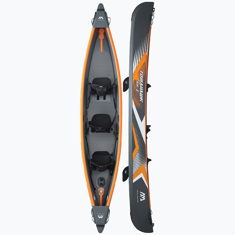 3-Personen 15'8  aufblasbares Hochdruck-Kajak Aqua Marina Tomahawk grau Air-C