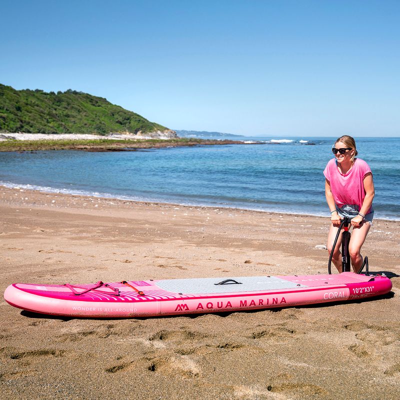 Aqua Marina Coral 10'2" rosa SUP Brett BT-23COPR 13