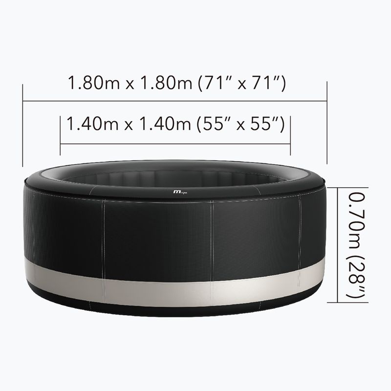 Pool mit Hydromassage 4-Personen MSpa Premium Camaro schwarz 14