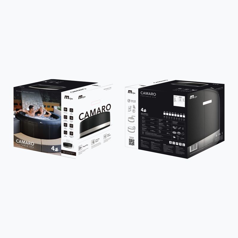 Pool mit Hydromassage 4-Personen MSpa Premium Camaro schwarz 15