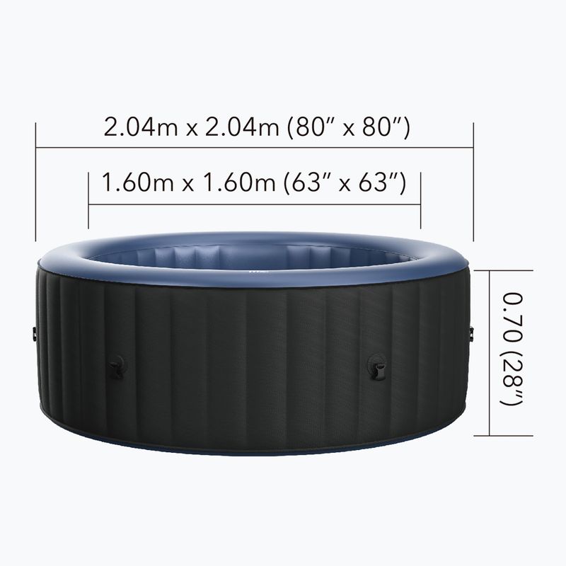 Pool mit Hydromassage 6-Personen MSpa Comfort Bergen grau anthrazit 12