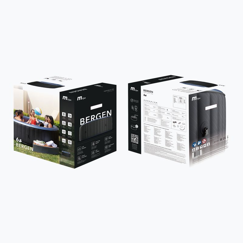 Pool mit Hydromassage 6-Personen MSpa Comfort Bergen grau anthrazit 13