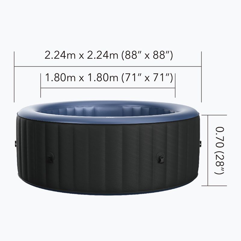 Pool mit Hydromassage 8-Personen MSpa Comfort Bergen grau anthrazit 12