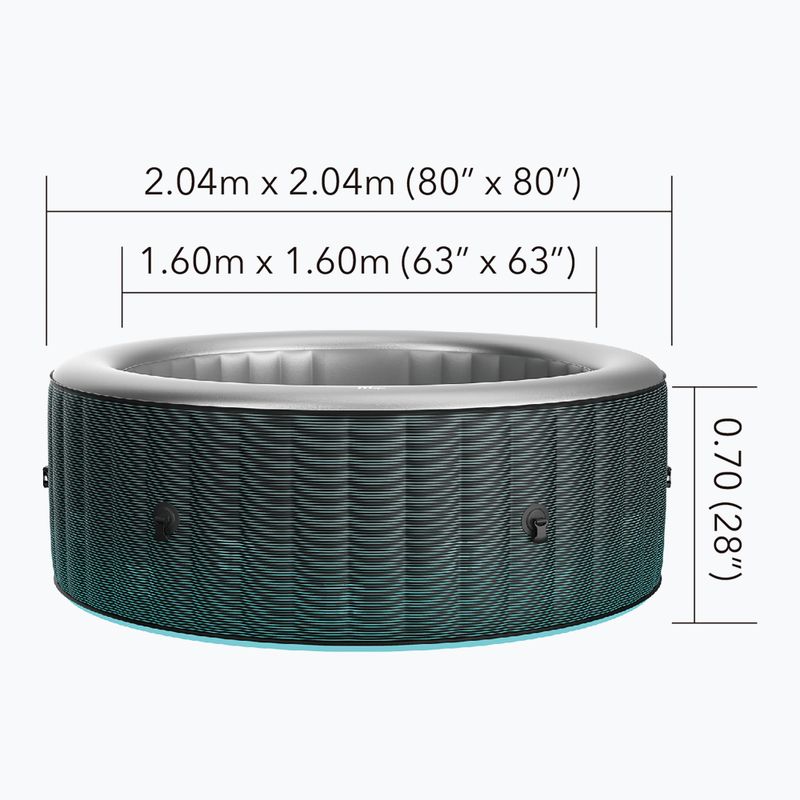 Pool mit Hydromassage 6-Personen MSpa Comfort Starry grau anthrazit 16