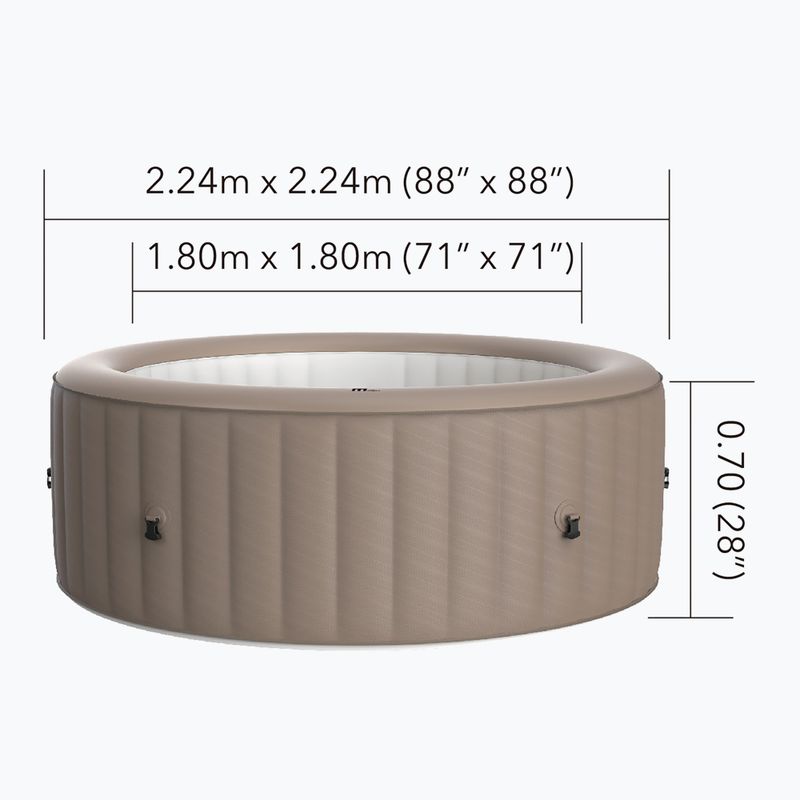 Pool mit Hydromassage 8-Personen MSpa Urban Bristol Max mocha 17