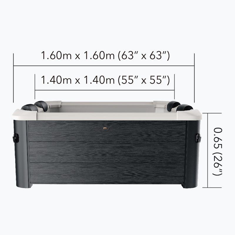 Pool mit Hydromassage 6-Personen MSpa Frame Oslo cool grey 18