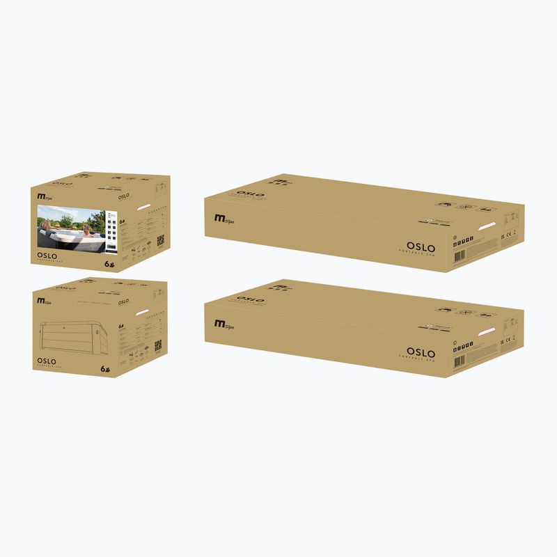 Pool mit Hydromassage 6-Personen MSpa Frame Oslo cool grey 19