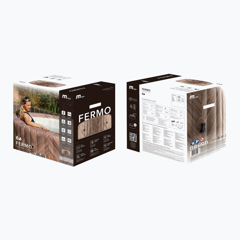 Pool mit Hydromassage 6-Personen MSpa Comfort Fermo Holzmaserung 13