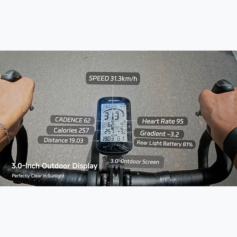 Fahrradtacho iGPSport GPS BSC100 Max black 7