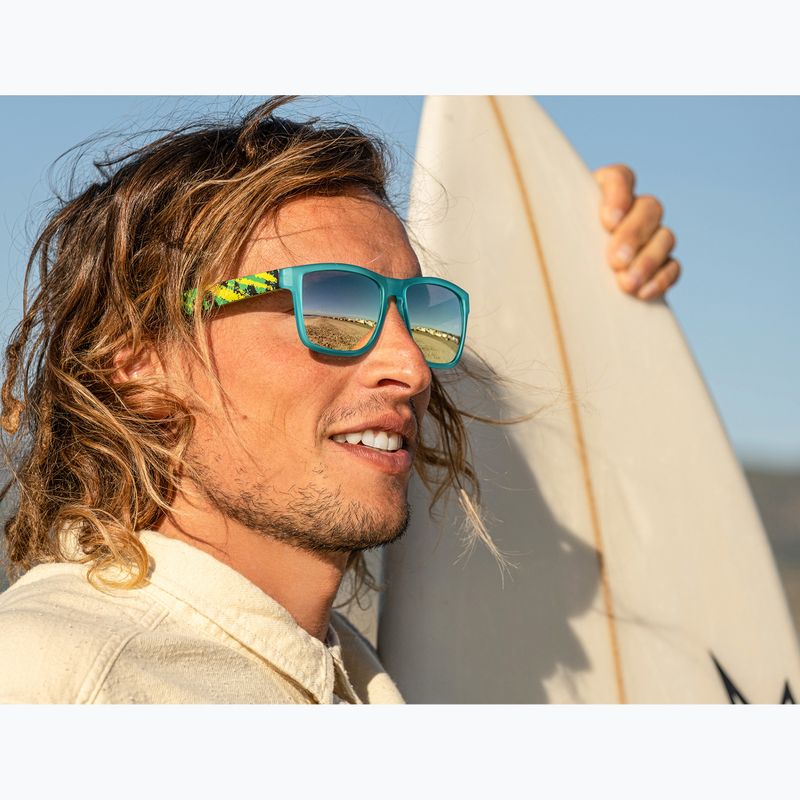 Sonnenbrille Aztron Blitz green/teal/blacktortoise/polarized silver blue mirror/grey 8
