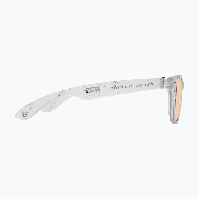 Sonnenbrille Aztron Party white marble print/polarized rose pink mirror/brown 5