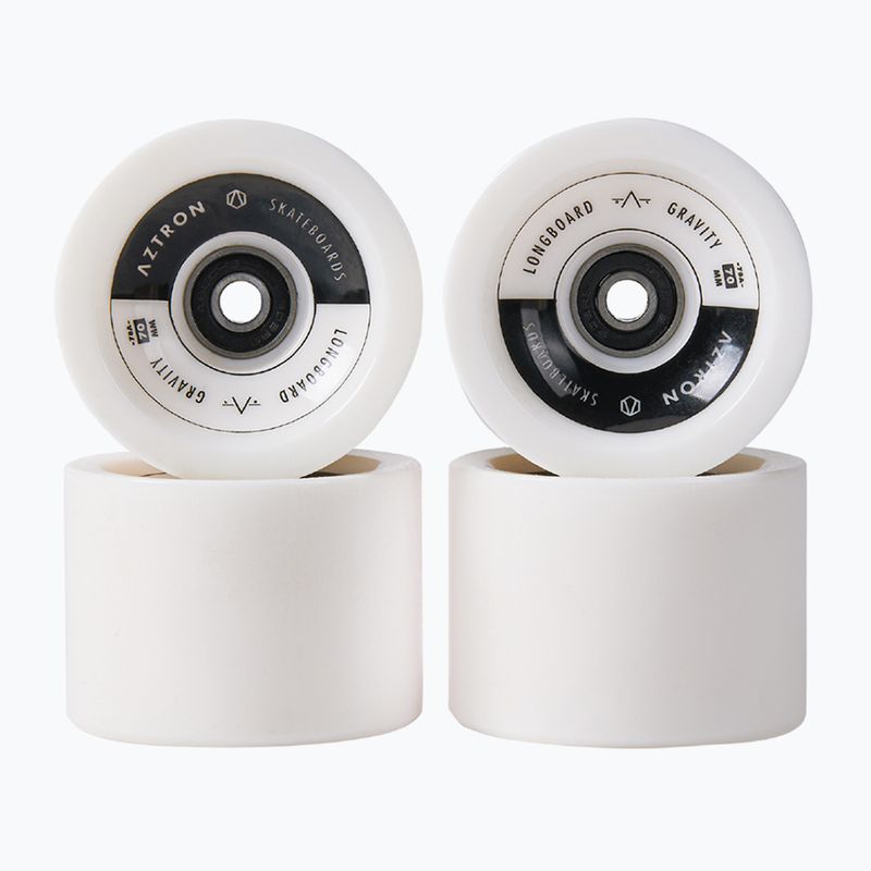 Aztron Surfskate 70 mm / 78A Skateboard Rollen 4 Stück Schnee weiß