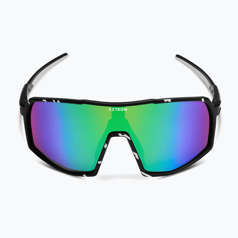 Sonnenbrille Aztron Thunder metalblack/white/polarizedgreen/twilightmirr/grey 2