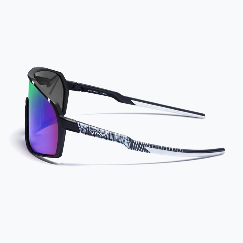 Sonnenbrille Aztron Thunder metalblack/white/polarizedgreen/twilightmirr/grey 4