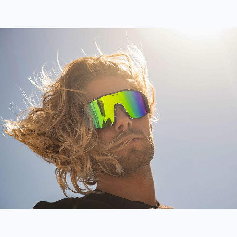 Sonnenbrille Aztron Thunder metalblack/white/polarizedgreen/twilightmirr/grey 11